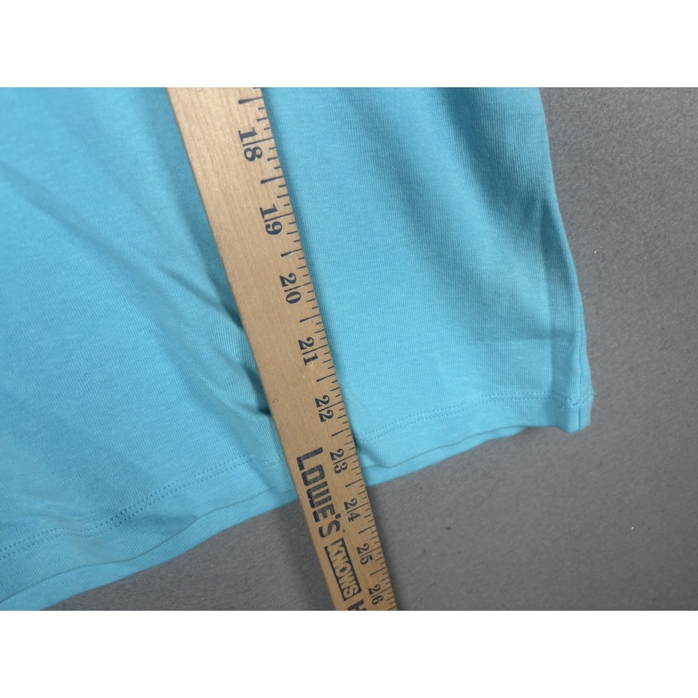 Chaps Classics Polo Shirt Womens Large Blue Gulf Button Pockets Spring Casual - Picture 8 of 13